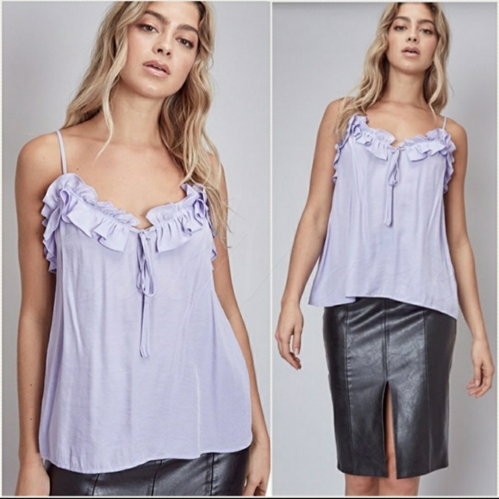 Lilac ruffle top - Picture 3 of 3